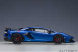 Autoart 79174 1/18 LAMBORGHINI AVENTADOR SVJ (BLU NETHUNS/METALLIC BLUE) Scale model car