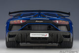 Autoart 79174 1/18 LAMBORGHINI AVENTADOR SVJ (BLU NETHUNS/METALLIC BLUE) Scale model car