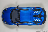 Autoart 79174 1/18 LAMBORGHINI AVENTADOR SVJ (BLU NETHUNS/METALLIC BLUE) Scale model car