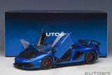 Autoart 79174 1/18 LAMBORGHINI AVENTADOR SVJ (BLU NETHUNS/METALLIC BLUE) Scale model car