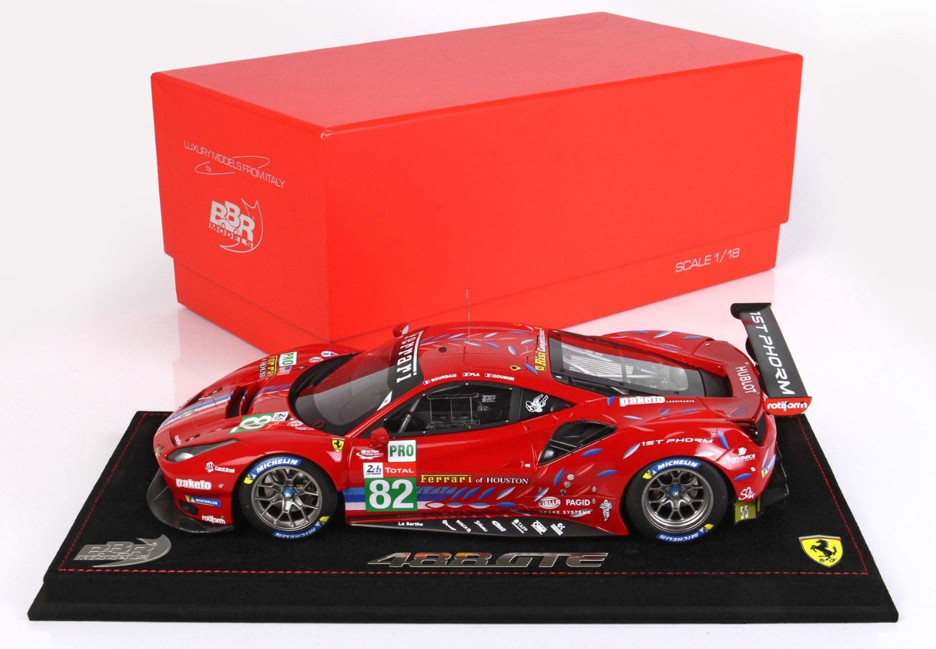 BBR 1/18 P18202 Ferrari 488 LM GTE PRO Team RISI 24H Le Mans 2020